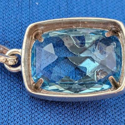 Brighton “Tender Hearts” Aquamarine Your True Colors Collection Pendant on chain