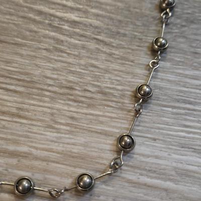 Cross Necklace and Silver Bead Necklace