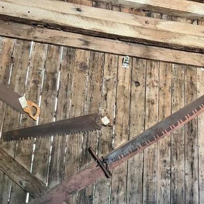 Antique 2-Man Timber Saws