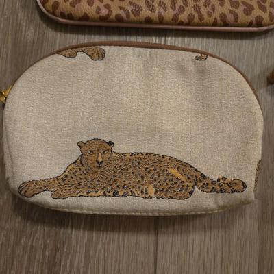 (4) Animal Print Cosmetic Bags