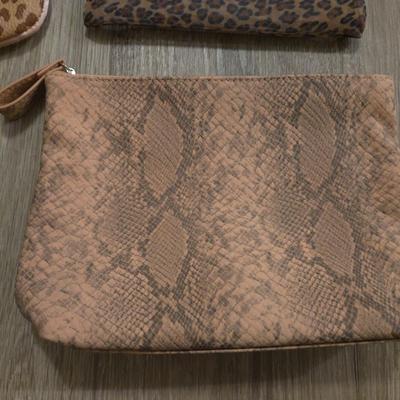 (4) Animal Print Cosmetic Bags