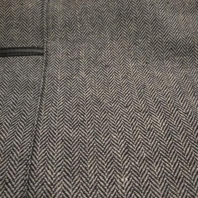 Black & White Herringbone Tweed Bag
