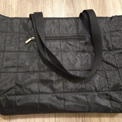 Light Puffer Black Tote or Large Handbag