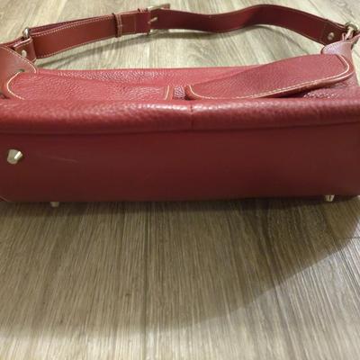 Red Leather Handbag MAXX New York