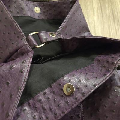 Purple Ostrich Style Large Handbag or Tote