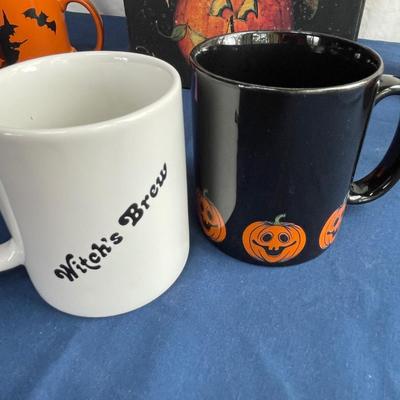 Box of Halloween mugs