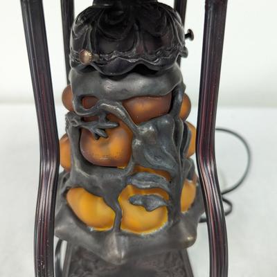 Vintage Cast Iron Hanging Bell Deer Design Table Lamp