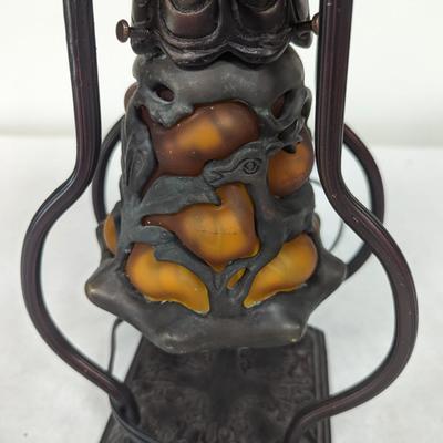 Vintage Cast Iron Hanging Bell Deer Design Table Lamp