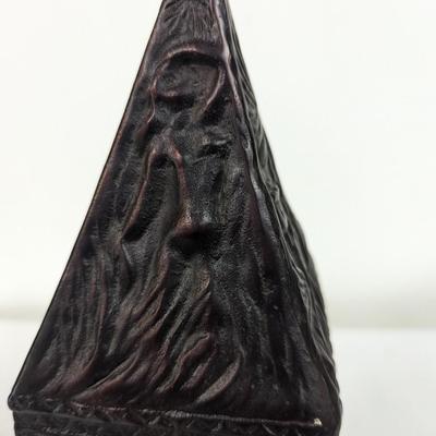Vintage Cast Iron Hanging Bell Deer Design Table Lamp