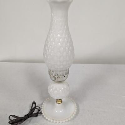 Milk Glass Electric Oil Lamp Style