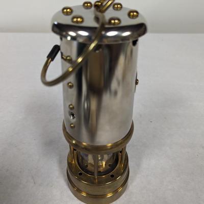 Vintage Miner's Lamp British Coal Mining Company Wales UK With Box