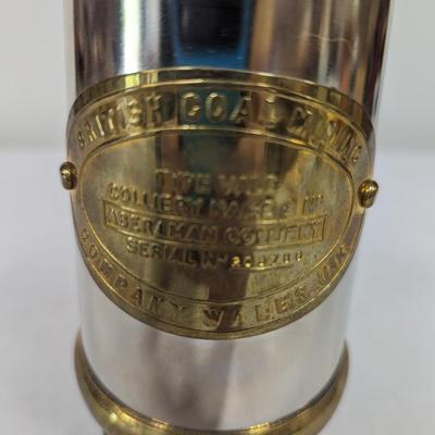 Vintage Miner's Lamp British Coal Mining Company Wales UK With Box