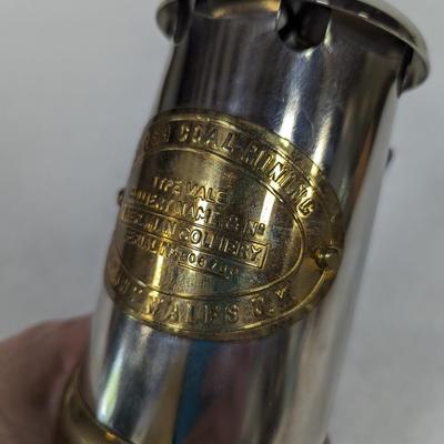 Vintage Miner's Lamp British Coal Mining Company Wales UK With Box