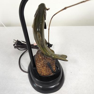 Fishing Theme Lake Trout Table Lamp