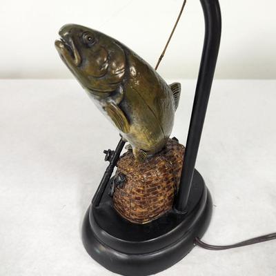 Fishing Theme Lake Trout Table Lamp