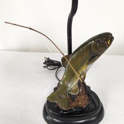 Fishing Theme Lake Trout Table Lamp