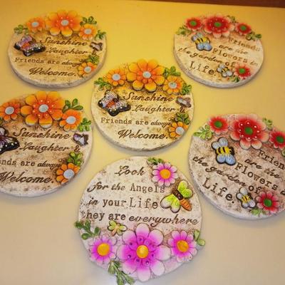 STEPPING STONES WITH WORDS