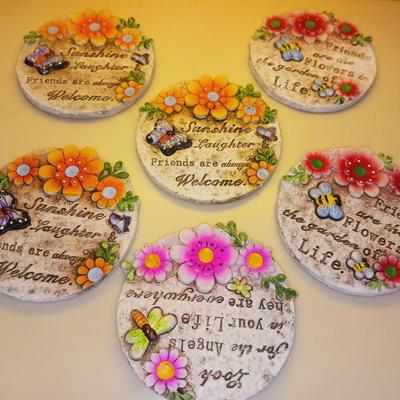 STEPPING STONES WITH WORDS