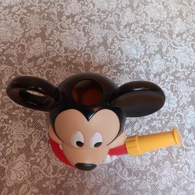 DISNEY MICKEY MOUSE COIN BANK AND WATERING CAN