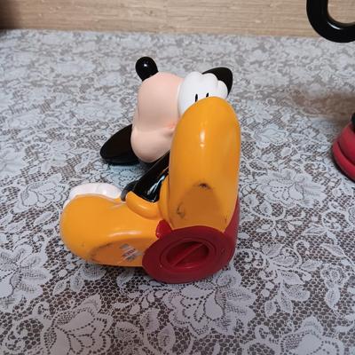 DISNEY MICKEY MOUSE COIN BANK AND WATERING CAN