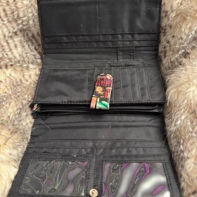 Prada multi color flower small coin purse