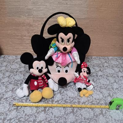 MICKEY MOUSE BASKET AND PLUSH TOYS
