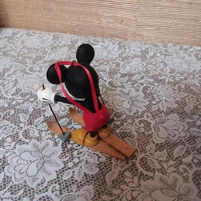 DENIM DISNEY PLUSH MICKEY MOUSE, COIN BANK AND ORNAMENT