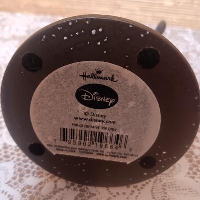 HALLMARK MICKEY AND MINNIE FIGURINE, PLUSH AANIMALS AND A FLAG