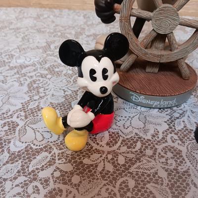 DISNEY MICKEY MOUSE BOBBLEHEAD AND 2 FIGURINES
