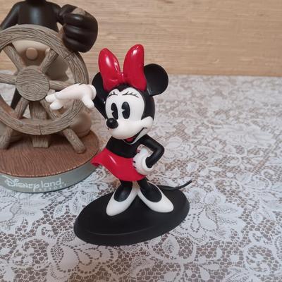 DISNEY MICKEY MOUSE BOBBLEHEAD AND 2 FIGURINES