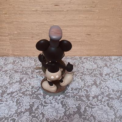 DISNEY MICKEY MOUSE BOBBLEHEAD AND 2 FIGURINES