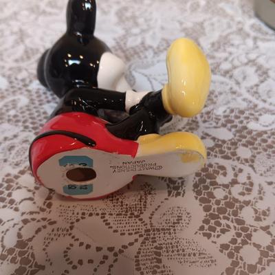 DISNEY MICKEY MOUSE BOBBLEHEAD AND 2 FIGURINES