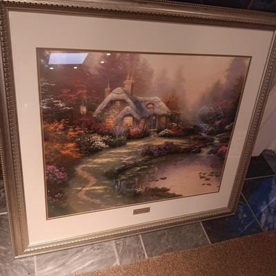'EVERETT'S COTTAGE" BY THOMAS KINKADE WITH CERTIFICATE
