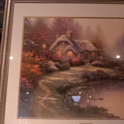 'EVERETT'S COTTAGE" BY THOMAS KINKADE WITH CERTIFICATE