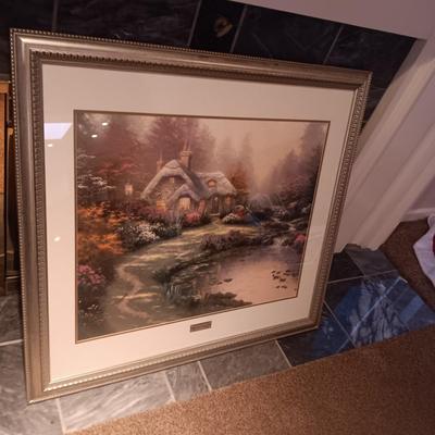 'EVERETT'S COTTAGE" BY THOMAS KINKADE WITH CERTIFICATE