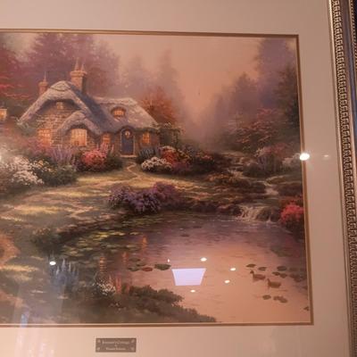 'EVERETT'S COTTAGE" BY THOMAS KINKADE WITH CERTIFICATE
