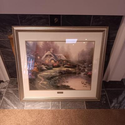 'EVERETT'S COTTAGE" BY THOMAS KINKADE WITH CERTIFICATE