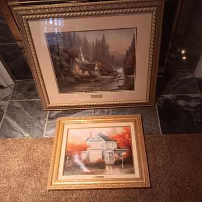 "AMBER AFTERNOON" & "THE FOREST CHAPEL" BOTH BY THOMAS KINKADE