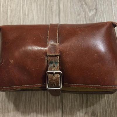 A large Amount of Fly Lures and Leather Carrier