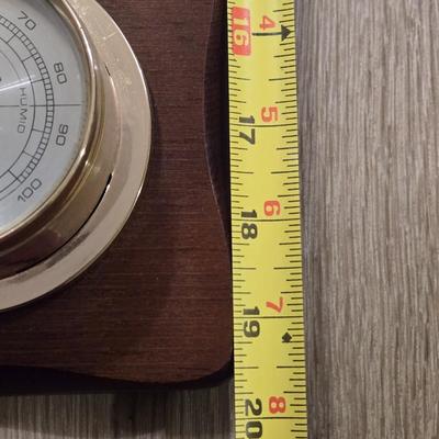 Vintage Barometer Thermometer Humidity Meter Springfield Instrument Co. Wood