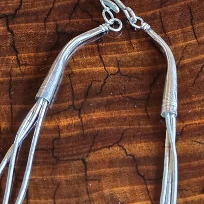 Native American Sterling Silver Necklace, Bracelet, & Earrings Set