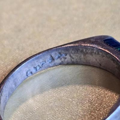 Beautiful Sterling Blue & Green Stone Ring