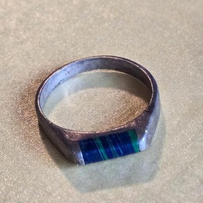 Beautiful Sterling Blue & Green Stone Ring