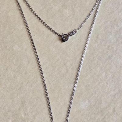 Sterling Silver 'S' Pendant Necklace
