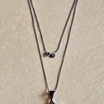 Sterling Silver & Amber Necklace