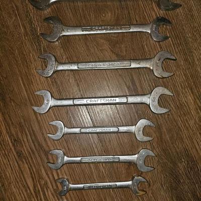 Vintage Craftsman V Series Double Open End Wrench Set 6 pc Set 1/4" to 1" USA