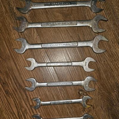 Vintage Craftsman V Series Double Open End Wrench Set 6 pc Set 1/4" to 1" USA
