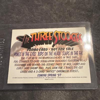 THE THREE STOOGES COLUMBIA PICTURES 1997 promo card rare