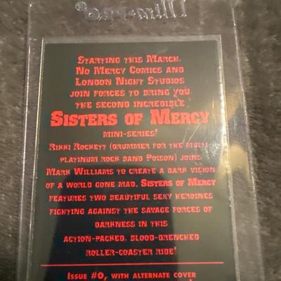 Sisters of Mercy ( No Mercy Comics) Promo card rare