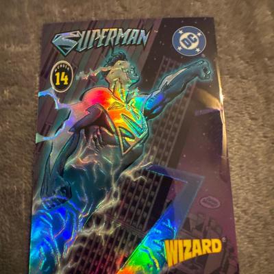 1996 Wizard Marvel Comics Superman Chromium Holochrome REFRACTOR Card #14